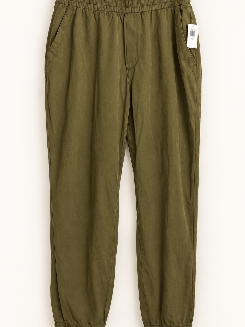 NWT Old Navy High-Waisted Twill Jogger Pants Olive Green XL Tall